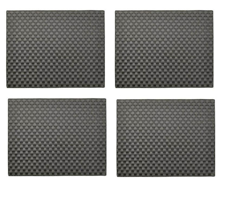 Ikea Stainless Steel Serving Bowl Set with 4 Spoons and 4 Placemats, Silver, 9-Piece Dining Set