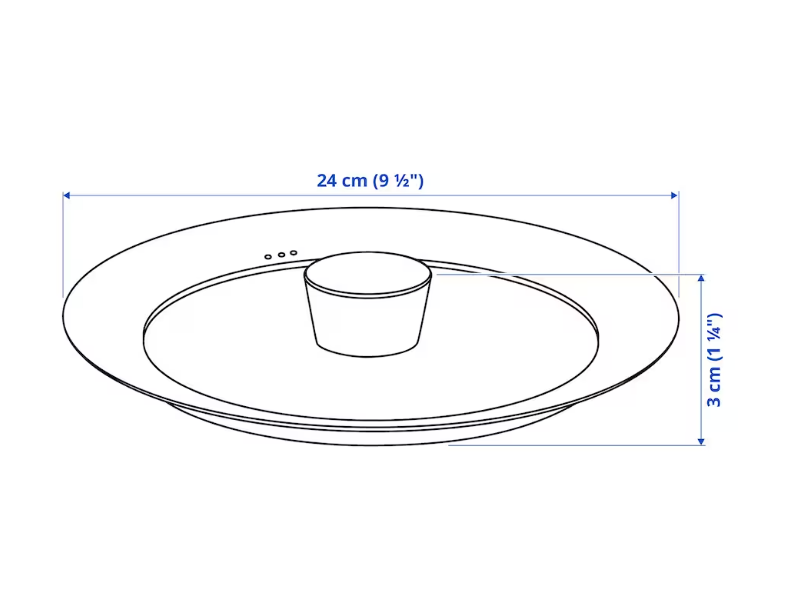 Measurements of the IKEA Lid