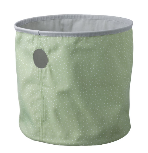 IKEA LEN Storage Bag in Dotted Green and Light Grey - Front View 50543269