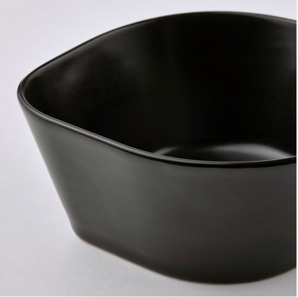 ÖMSESIDIG serving bowl in black, compact size 12x10 cm (5x4 inches), suitable for individual portions or dips.-00550021