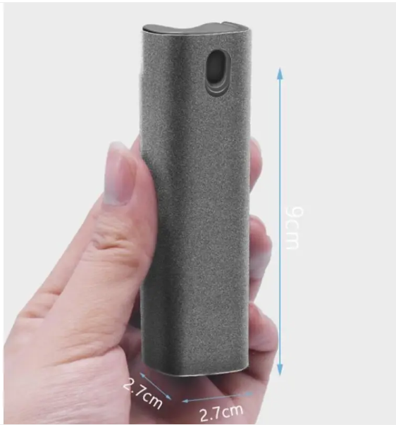 Digital Shoppy 2 In 1 Phone Computer Screen Cleaner Kit For Screen Dust Removal Microfiber Cloth Set - GREY