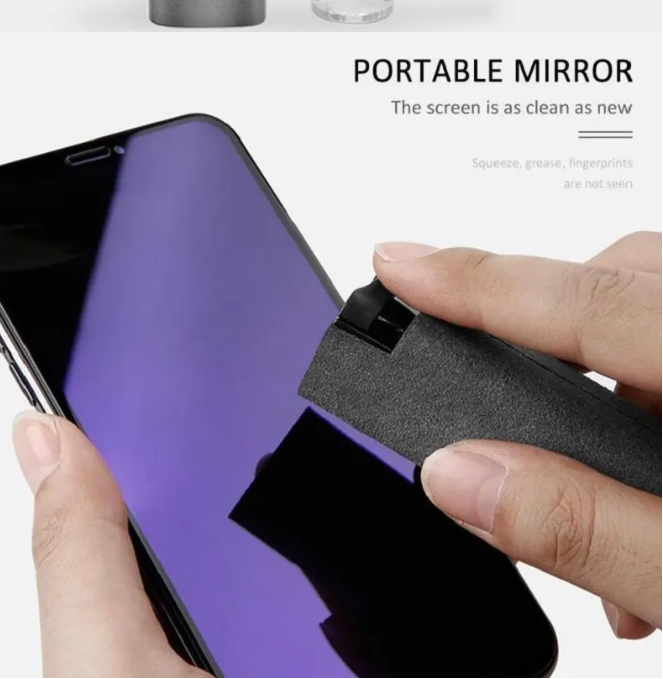 Digital Shoppy 2 In 1 Phone Computer Screen Cleaner Kit For Screen Dust Removal Microfiber Cloth Set - GREY