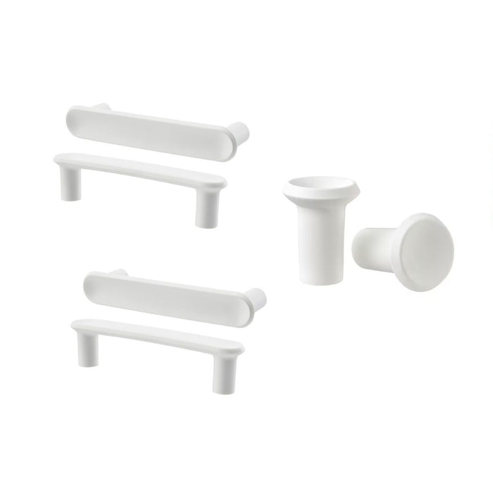 IKEA GUBBARP Handle, white, 116 mm (4 9/16 ") with Knob, white 21 mm (13/16 ")