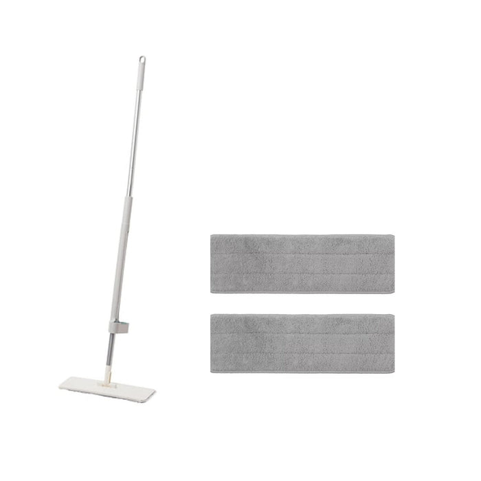 IKEA PEPPRIG Squeeze-Clean Flat mop, Grey, 12x37 cm with Microfibre pad for Flat mop, Grey, 12x37 cm