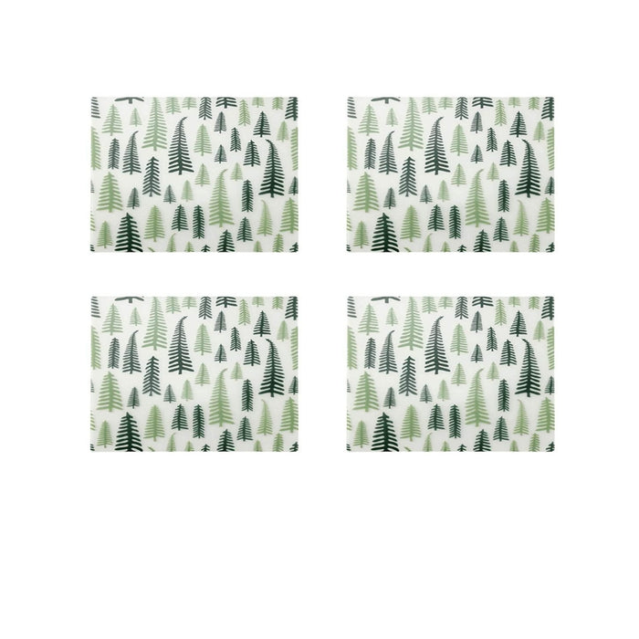 IKEA VINTER Place mat, Tree Pattern White/Green, 40x30 cm pack of 4