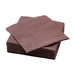 Stack of brown napkins on a white background