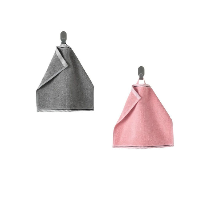 Ikea VIKFJÄRD Washcloth, Grey and Pink, Cotton, 30x30 cm (Pack-4)