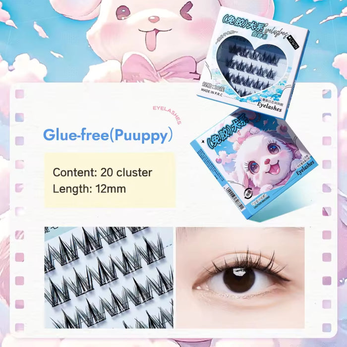 Digital Shoppy UWN Factory Direct Sale Pre-glued Lashes Wholesale Animal Mini Pack C Curl Thick Diy Bqi Eyelash Self Adhesive Lashes Segments Natural