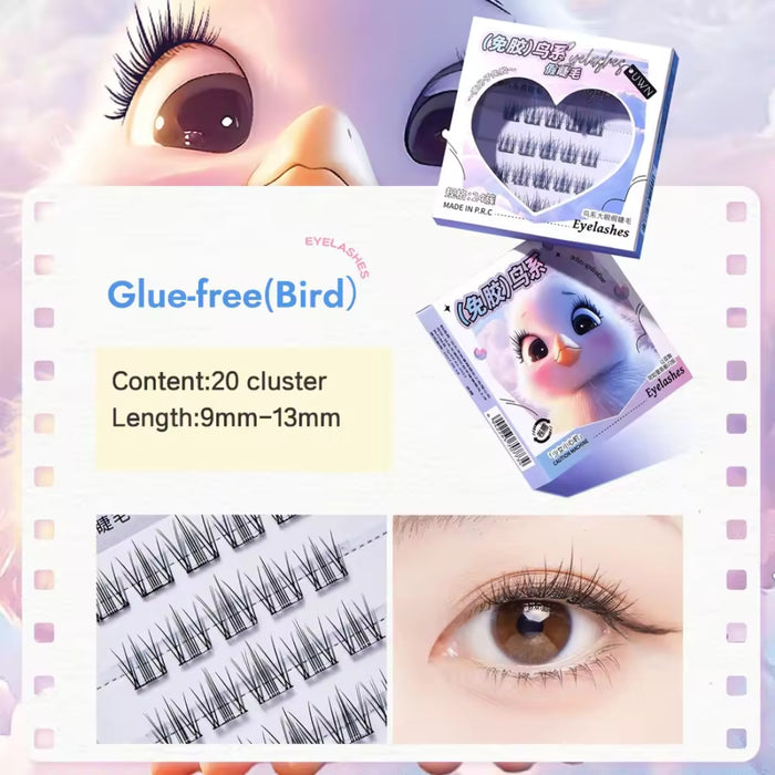 Digital Shoppy UWN Factory Direct Sale Pre-glued Lashes Wholesale Animal Mini Pack C Curl Thick Diy Bqi Eyelash Self Adhesive Lashes Segments Natural