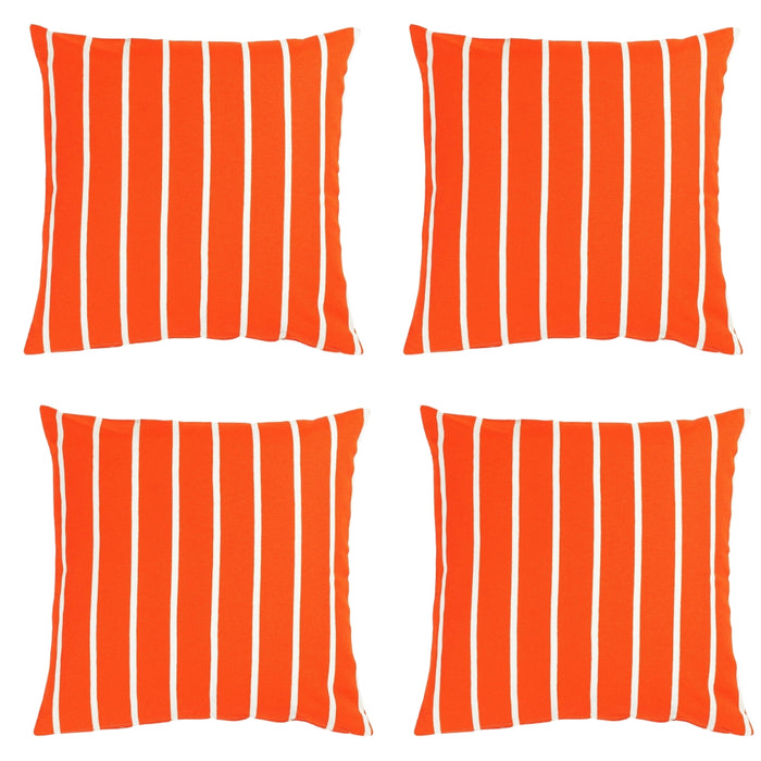 IKEA NICKFIBBLA Orange White/stripe cushion cover, 50x50 cm, featuring a modern Orange White/stripe pattern(Pack of 4)-80560988