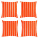 IKEA NICKFIBBLA Orange White/stripe cushion cover, 50x50 cm, featuring a modern Orange White/stripe pattern(Pack of 4)-80560988