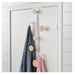: IKEA BÄRFIS door hanger holding towels and clothes mounted vertically