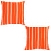 IKEA NICKFIBBLA Orange White/stripe cushion cover, 50x50 cm, featuring a modern Orange White/stripe pattern(Pack of 2)-80560988