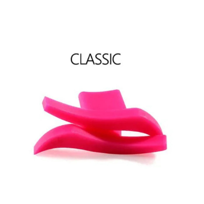 Pink chair with 'CLASSIC' text on a white background