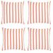 IKEA NICKFIBBLA White Orange/stripe cushion cover, 50x50 cm, featuring a modern White Orange/stripe pattern(Pack of 4)-40560990