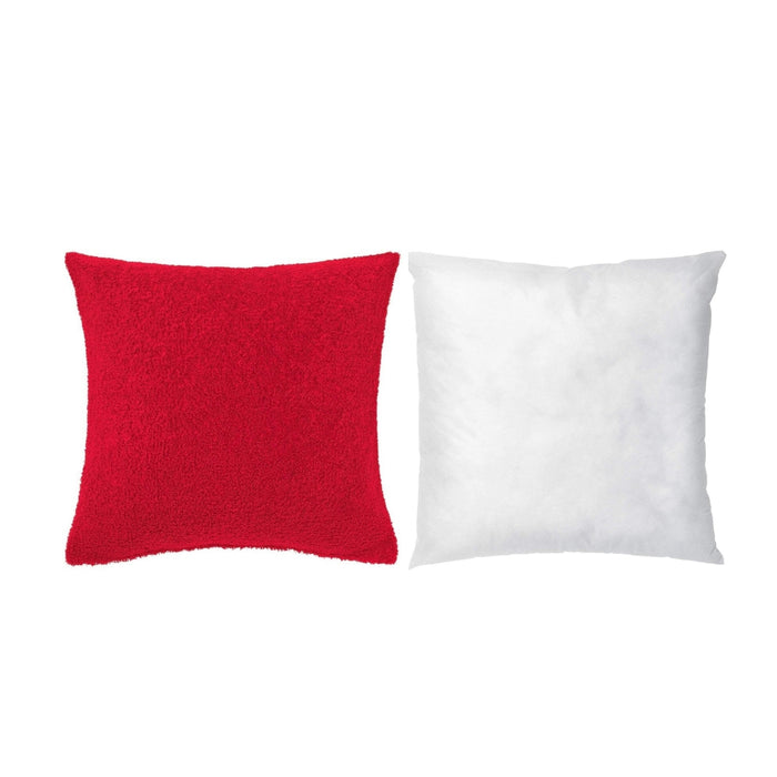 IKEA FIALISA Cushion pad, white 50x50 cm with Cushion cover, red, 50x50 cm