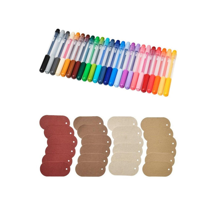 Ikea MÅLA Felt-tip pen, mixed colours (24 pack) with Label, set of 24, mixed colors