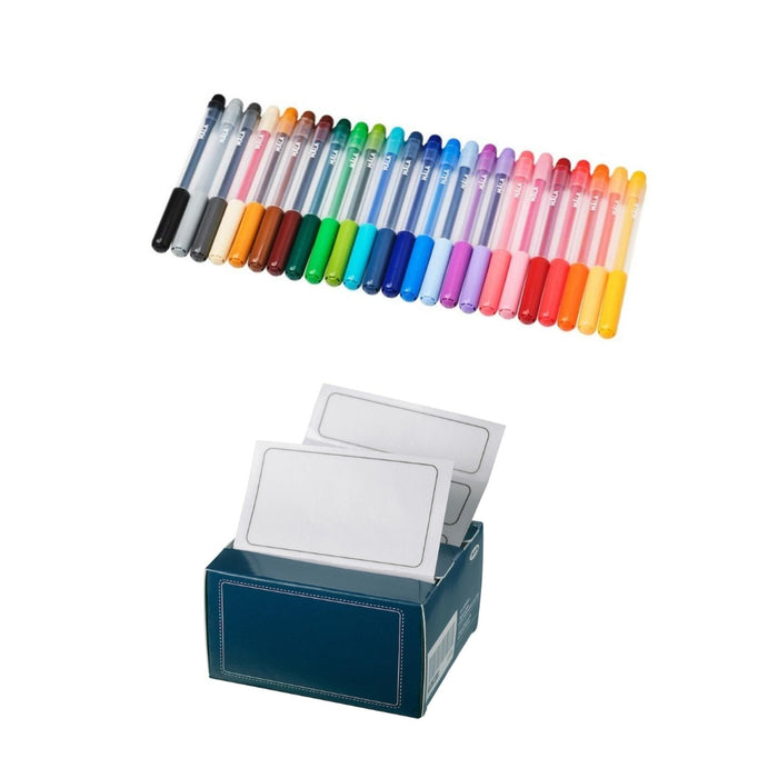 Ikea MÅLA Felt-tip pen, mixed colours (24 pack) with 365+ Label (59 pack)