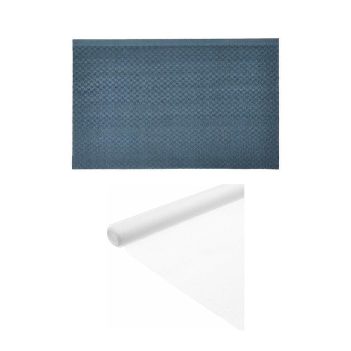 Ikea KLAMPENBORG Door Mat with Anti-Slip Underlay, Indoor, Blue, 50x80 cm