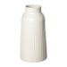 IKEA KAPKASTANJ off-white grooved stoneware vase 23cm tall cylindrical minimalist design #50607317