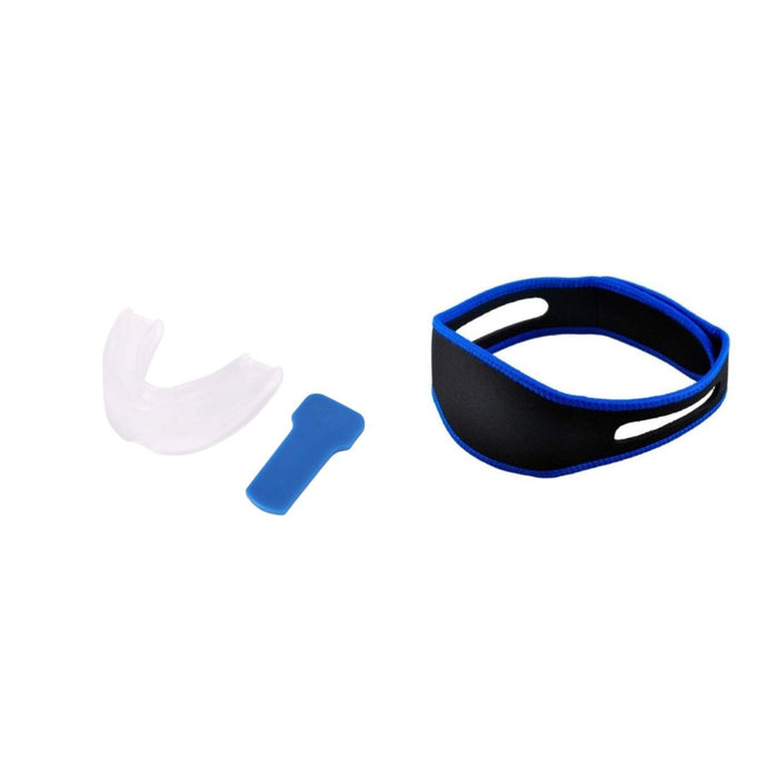 Digital Shoppy Mouth Guard Anti Snoring Mouthpiece Best Stop Snoring Aids for Natural and Comfortable Sleep And Sleeping Aid Sleep Chin Belt Strap (1 Piece each)
