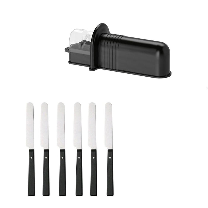 IKEA Knife with  Knife sharpener, black