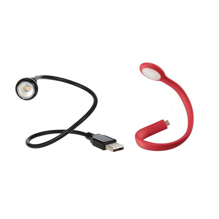 IKEA LED USB Lamp (Black & Red) – Compact Adjustable Desk Light