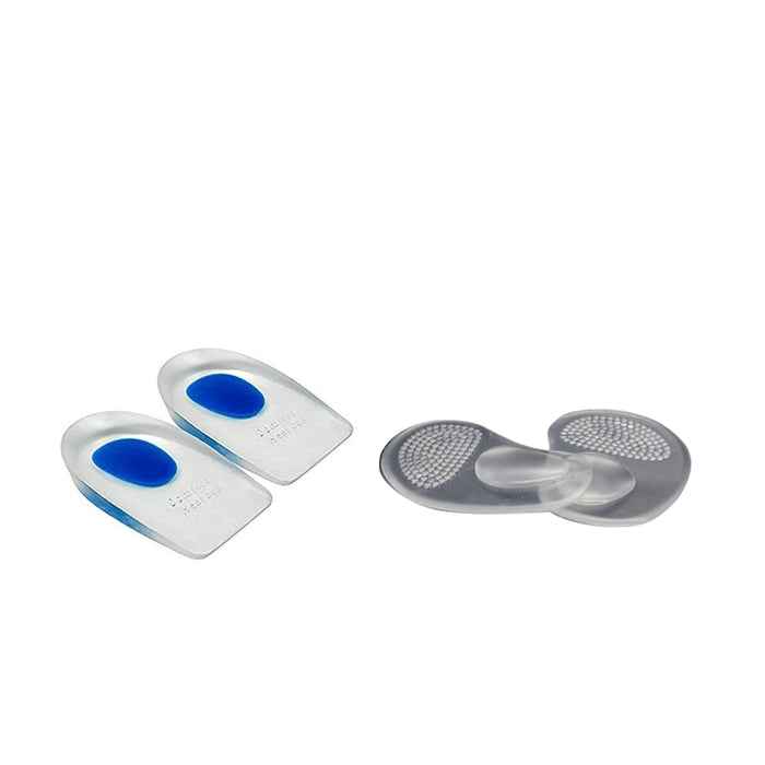 Digital Shoppy Foot Comfort Combo – Silicone Gel Heel Protectors with & Forefoot Cushion Shoe Pads