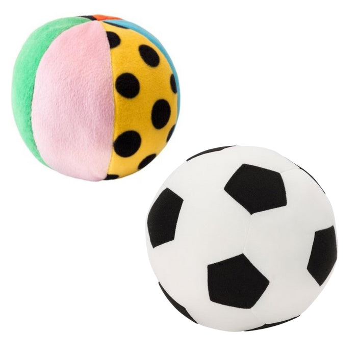 IKEA  SPARKA soft toy football/black white and KLAPPA Soft toy, ball, multicolor
