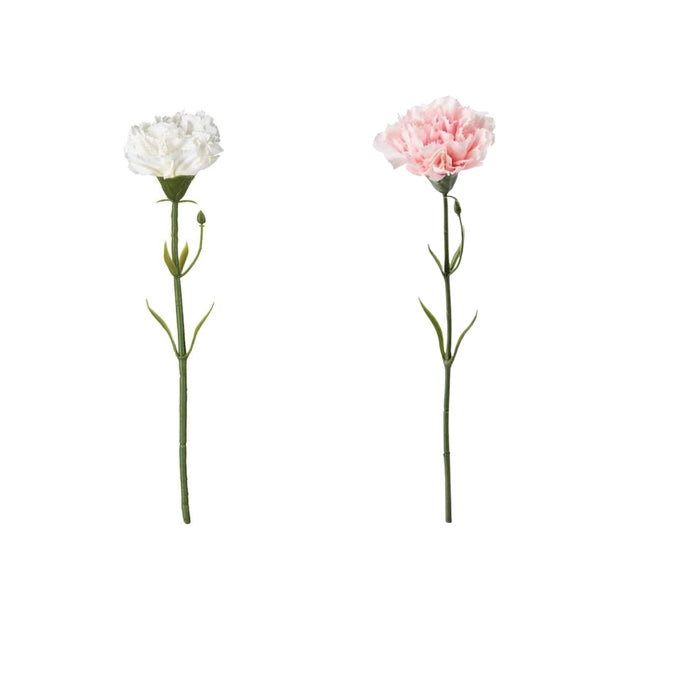 IKEA SMYCKA Artificial flower, carnation/pink, 30 cm with Artificial flower, carnation/white30 cm