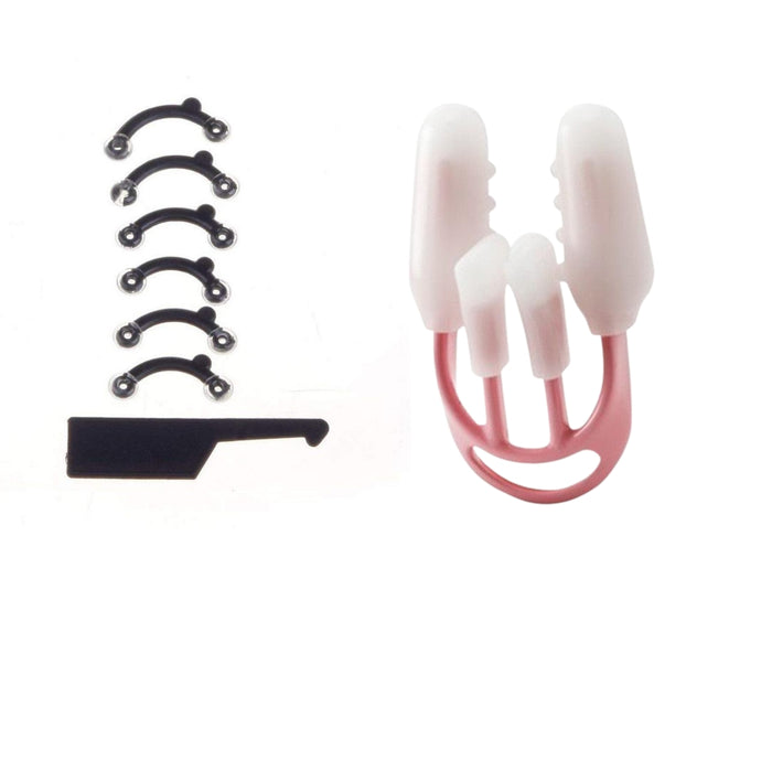 Digital Shoppy 1 Beauty Nose Up Lifting Bridge Shaper Massage Tool No Pain Nose Shaping Clip Clipper Women Girl Massager 6PCS/Set 3 Sizes (Black) with Digital Shoppy  Magic Nose Shaping Lifting Bridge Straightening Beauty Clip