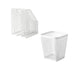 White mesh storage baskets on a white background