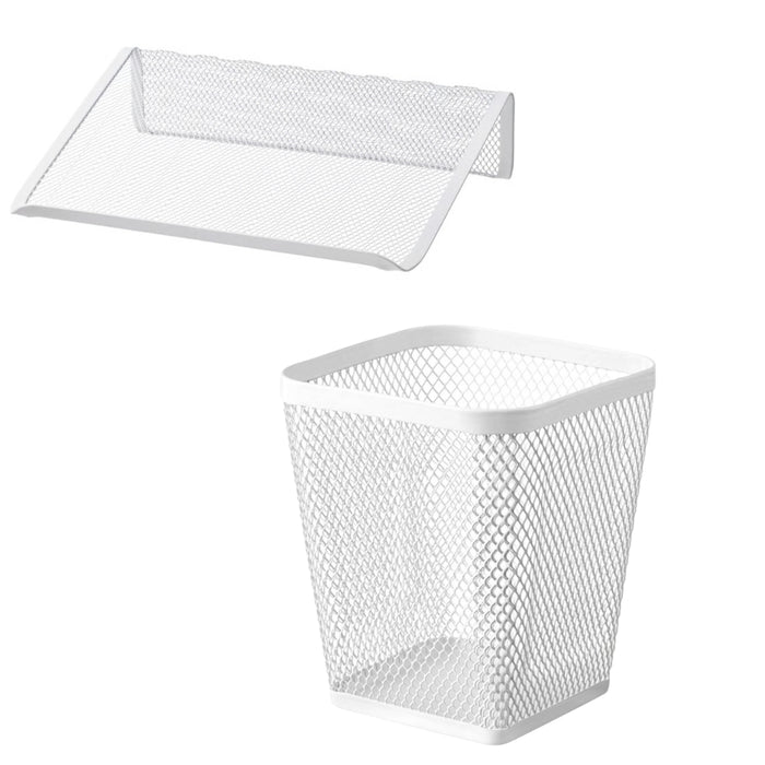 IKEA DRÖNJÖNS Laptop support, white with DRÖNJÖNS Pen cup, white, (11 x 10 x 10)cm
