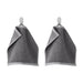 IKEA HIMLEÅN washcloth dark grey mélange pack of 2 folded cotton towels #60442948