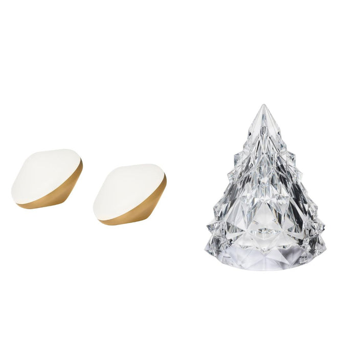 IKEA BJÖRKSPIREA LED decoration lighting, brass-colour diamond-shaped, 2 pack with LED decoration lighting, battery-operated 11 cm