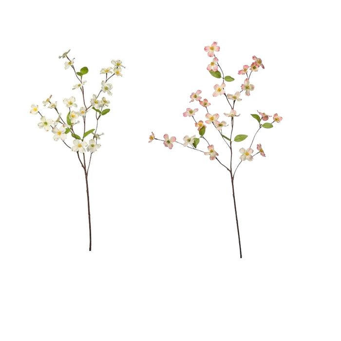 IKEA SMYCKA Artificial flower, in/outdoor/Dogwood pink56 cm with Artificial flower, in/outdoor/Dogwood white, 56 cm (22 ")
