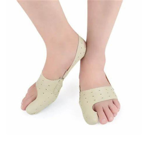 Ultra-thin, breathable big toe orthodontic appliance designed for day and night wear. Helps correct alignment, reduce pressure, and provide comfort. Made from soft, flexible material with ventilation holes for breathability-3851431239039