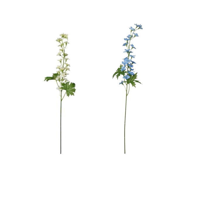 IKEA SMYCKA Artificial flower, in/outdoor/Larkspur blue, 60 cm with Artificial flower, in/outdoor/Larkspur white60 cm