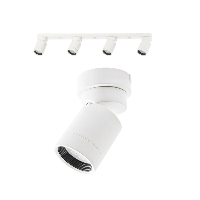 IKEA NYMÅNE Ceiling spotlight with 4 spots, white with Ceiling spotlight with 1 spot, white