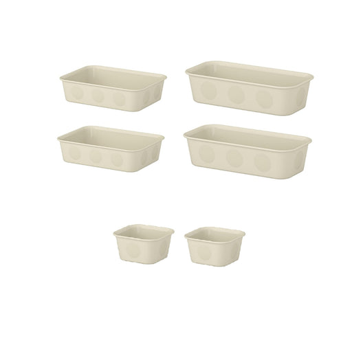 Set of beige baking pans on a white background
