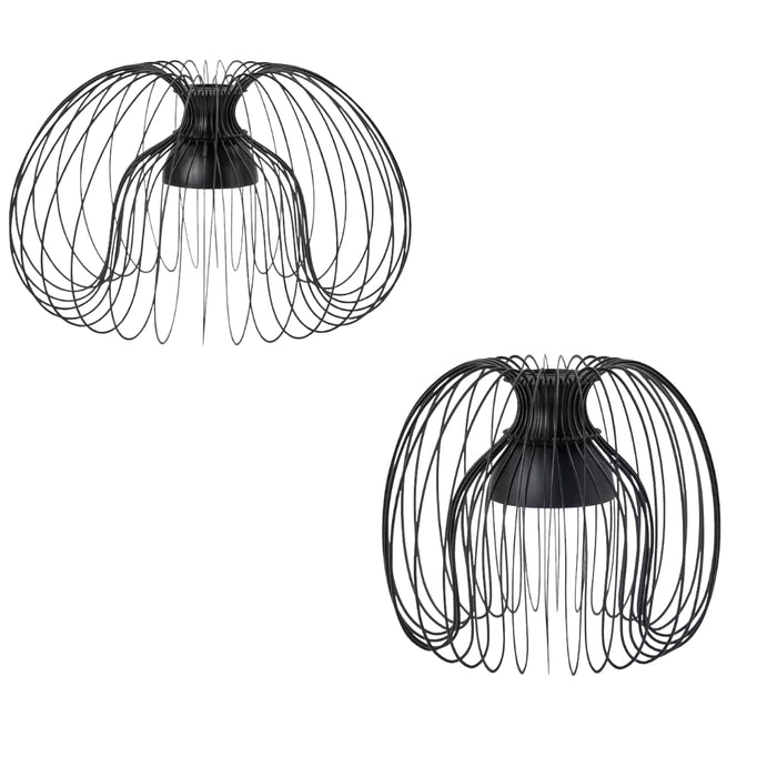 IKEA  KALLFRONT Pendant lamp shade, black52 cm with Pendant lamp shade, black, 32 cm