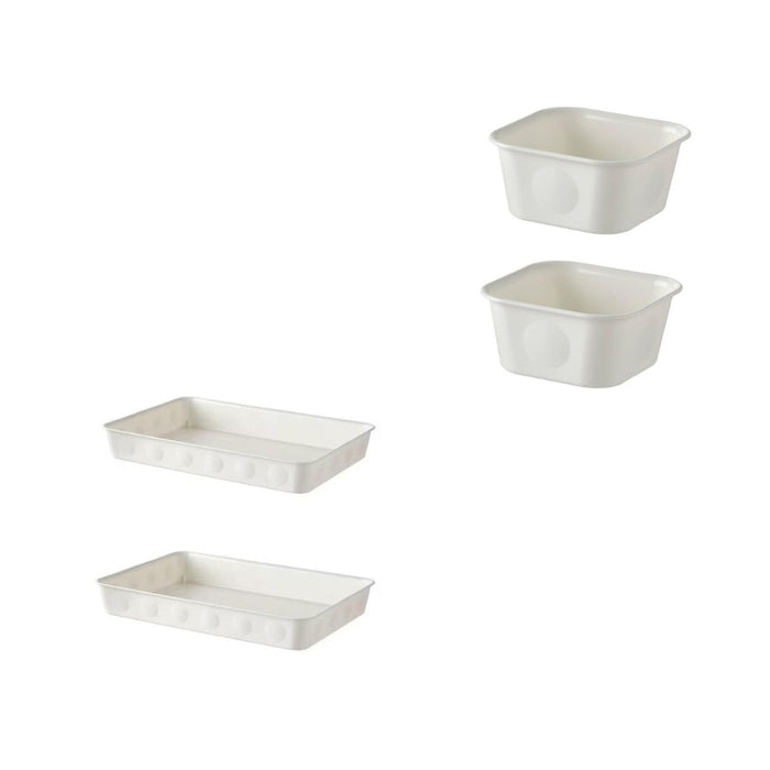 IKEA NOJIG Organiser, plastic/white, 10x10x5 cm and 25x35x5 cm (9 ¾x13 ¾x2 ") ( 2 pack )