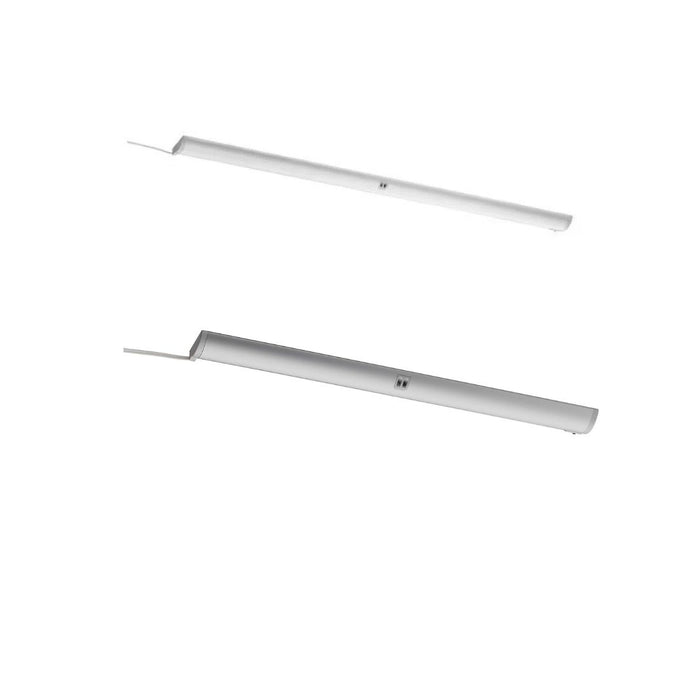 IKEA  NORRFLY LED lighting strip, aluminium-colour, 55 cm with LED lighting strip, aluminium-colour, 42 cm