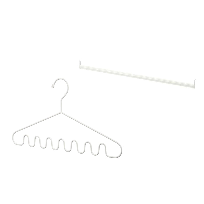 IKEA BOAXEL Clothes rail, white, 80cm with  STAJLIG Multifunction hanger, white in/outdoor.