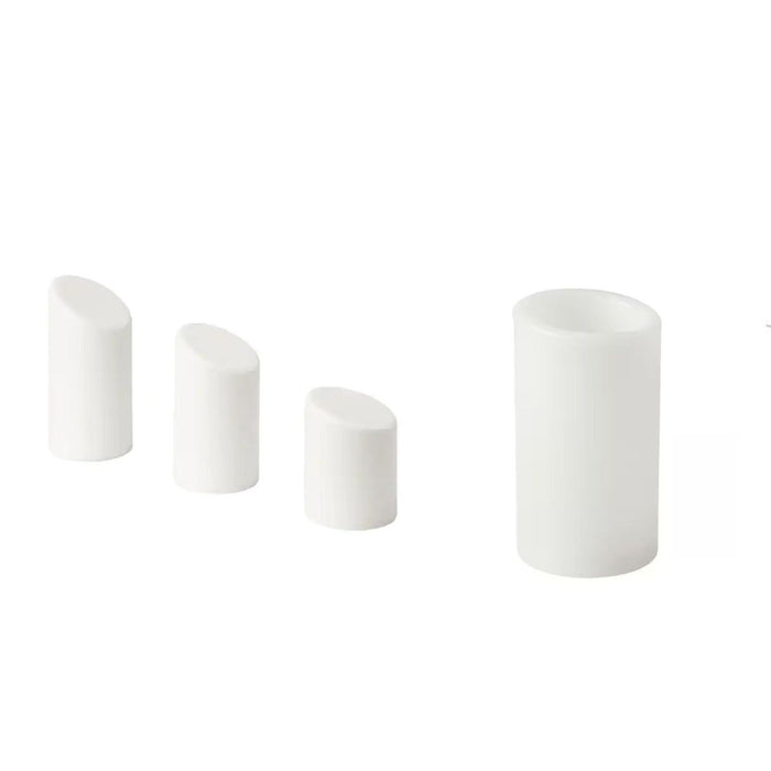 IKEA ÄDELLÖVSKOG LED block candle in/out, set of 3  with LED block candle, white/indoor, 14 cm