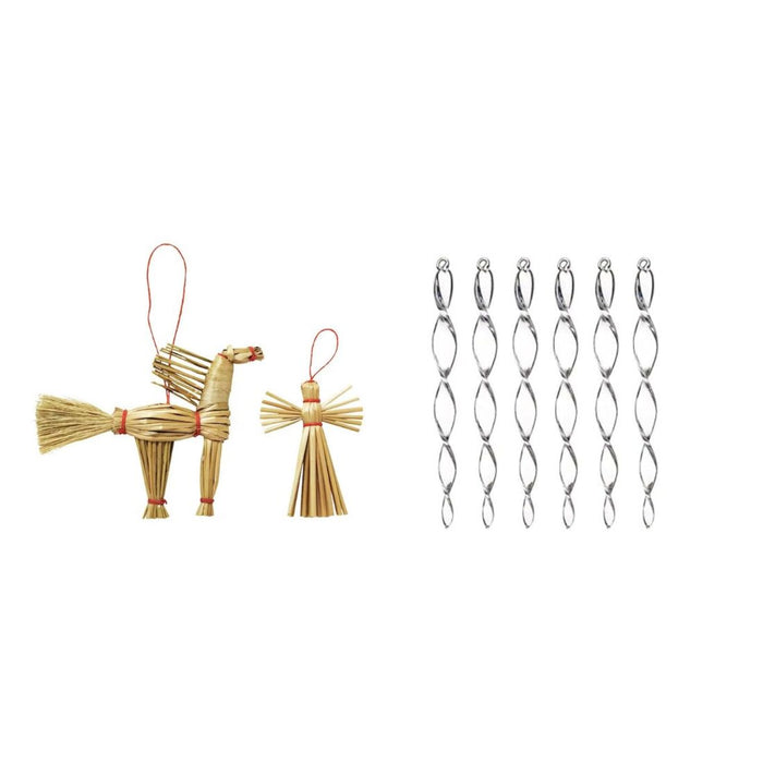 IKEA VINTERFINT Hanging decoration, set of 2, handmade  WITH Hanging decoration, icicle-shaped clear glass, 16 cm (6 ¼ ")