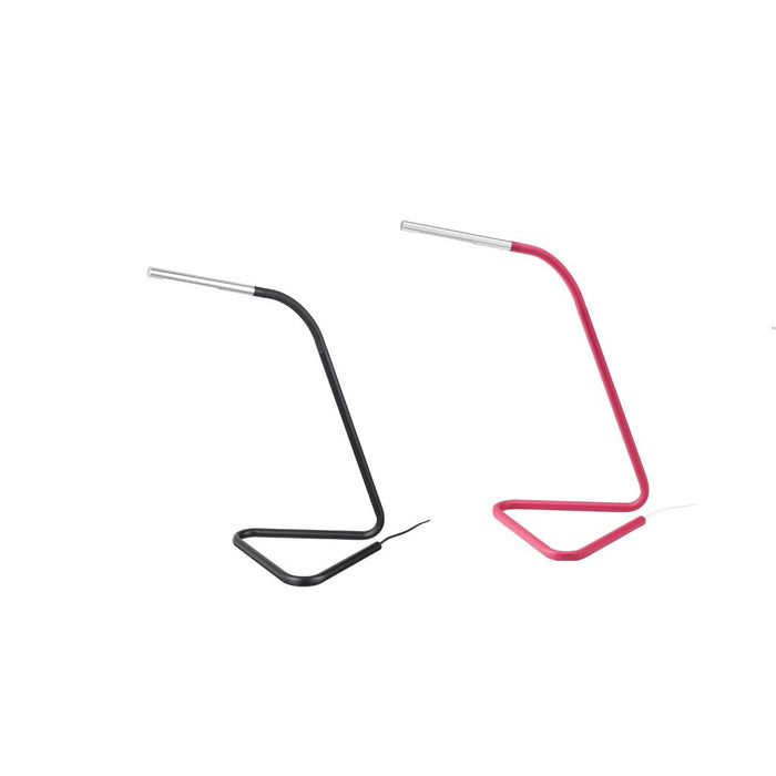 IKEA HÅRTE LED work lamp, bright pink/silver-colour with LED work lamp, black/silver-colour