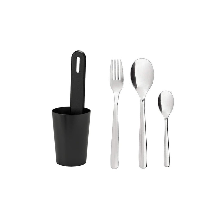 IKEA SKATTÅN Container, 12x34 cm with 12-piece cutlery set