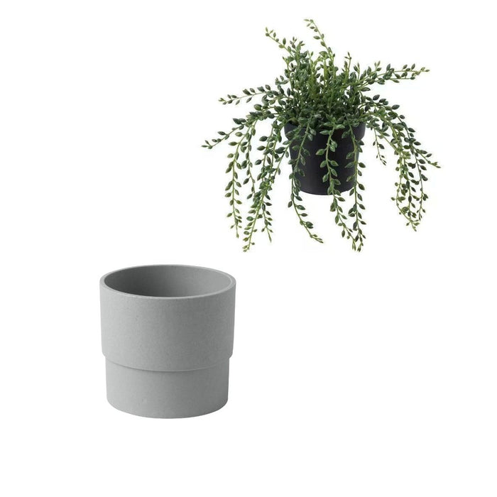 Ikea FEJKA Artificial Potted Plant, in/Outdoor String of Beads, 9 cm with Plant Pot, in/Outdoor Grey, 9 cm
