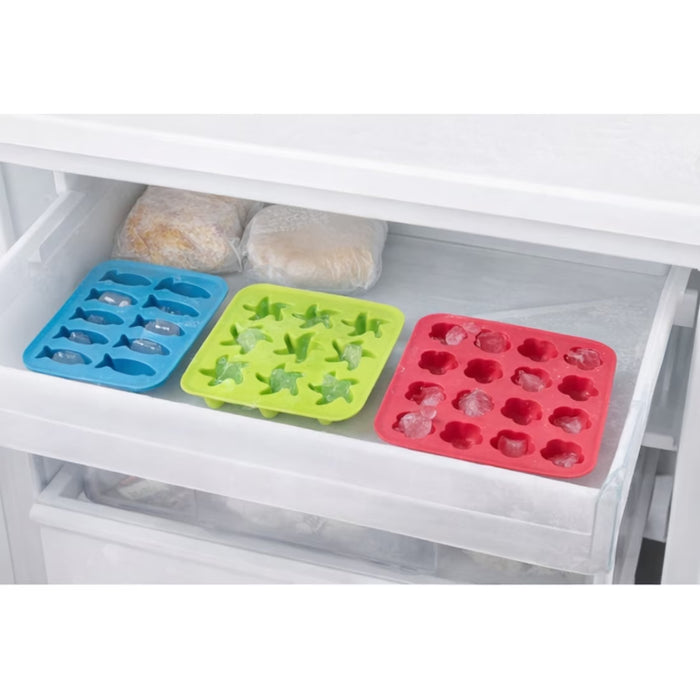 IKEA PLASTIS Ice Cube Tray — Random Colour | Flexible, Stackable, Dishwasher-Safe